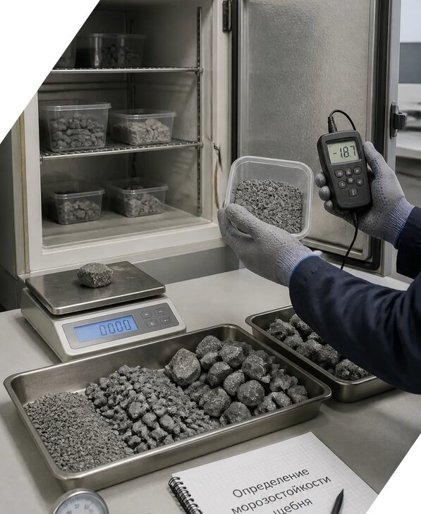 Определение морозостойкости щебня в Алейске от 3609 р. | ЭкспертизаРоссия