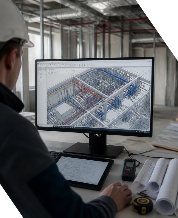 Создание BIM модели инженерных сетей для объектов в Алейске